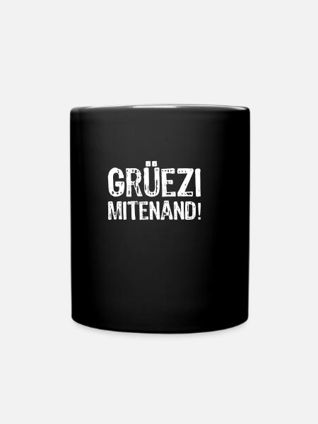 schweizerdeutsch - Tasse einfarbig - Schwarz