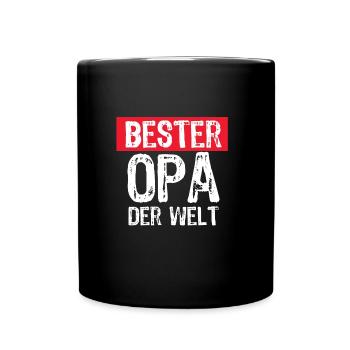 Bester Opa Der Welt - Tasse einfarbig - Schwarz - Vorne
