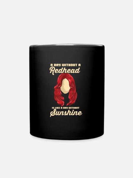 Une journée sans rousse - rousse - Mug uni - noir