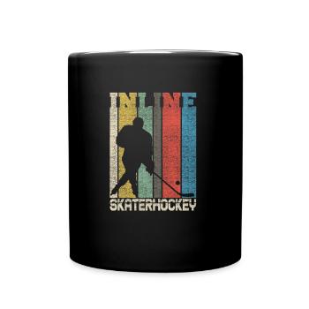 Patineur en ligne hockey hockey sur glace sport - Mug uni - noir - Devant