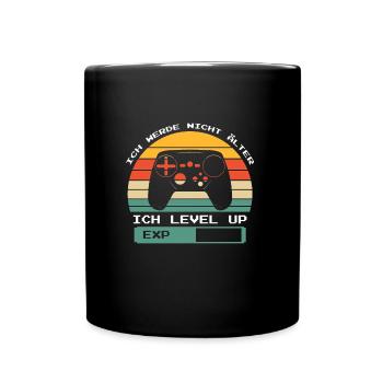 Gamer saying: Don't get older I level up retro - Full Colour Mug - black - Front