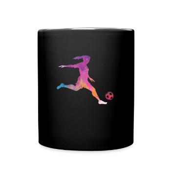 Soccer player women soccer gift soccer girl - Full Colour Mug - black - Front