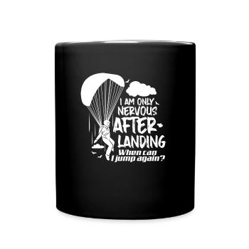 Parachutiste parachutiste - Mug uni - noir - Devant