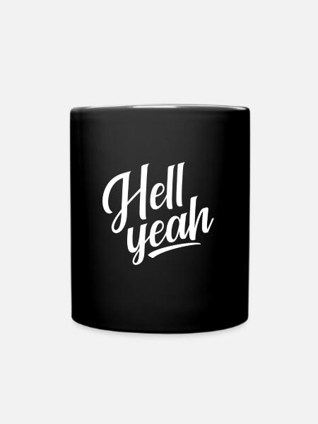 Hell yeah - Full Colour Mug - black