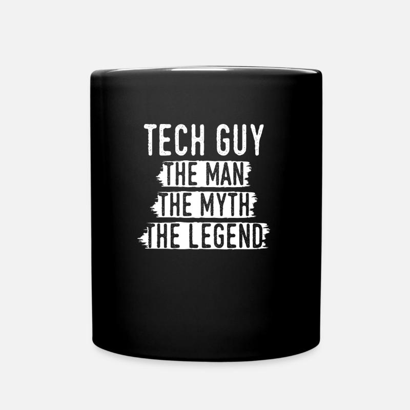 Funny Tech Guys The Myth Man - Full Colour Mug - black