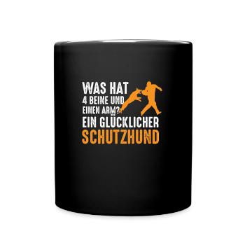 Schutzhund Schäferhund Lustiger Spruch Hund IGP - Tasse einfarbig - Schwarz - Vorne