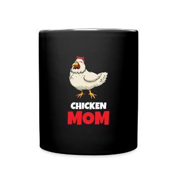 Hühner Mama - Chicken Mom - Landwirtin & - Tasse einfarbig - Schwarz - Vorne