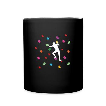 Grimpeurs de bloc - Mur d'escalade coloré - Boulderer - Mug uni - noir - Devant