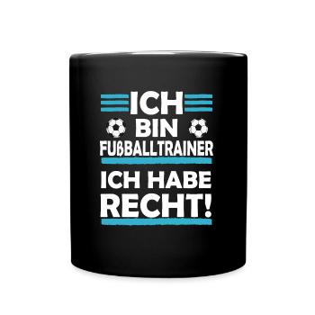 fußballtrainer - Tasse einfarbig - Schwarz - Vorne