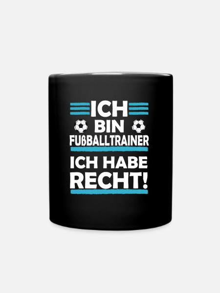 fußballtrainer - Tasse einfarbig - Schwarz