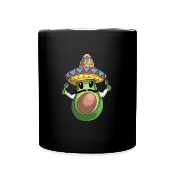 Avocat mexicain avec un cadeau de T-shirt Sombrero pour E - Mug uni - noir - Devant