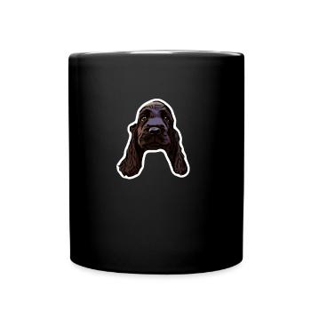 Cocker spaniel chiot mignon chien - Mug uni - noir - Devant
