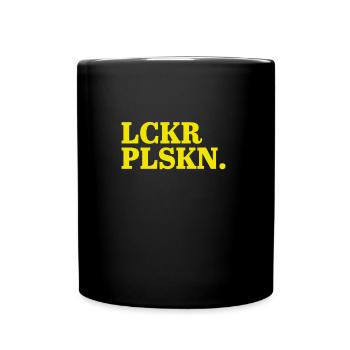 Lecker Pilsken Pottsprache Ruhrpott Bier Lustig - Tasse einfarbig - Schwarz - Vorne