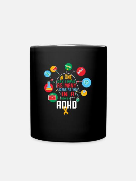 Cadeau TDAH déficit d'attention TDAH - Mug uni - noir