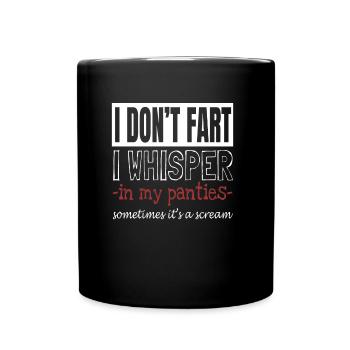 Sarcasme drôle je ne pète pas je murmure - Mug uni - noir - Devant