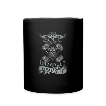 Wikinger Nordische Gott der Ungeduld Hammersbald - Tasse einfarbig - Schwarz - Vorne
