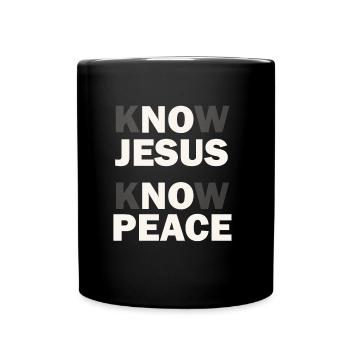 Inspirational Christian No Jesus No Peace - Mug uni - noir - Devant