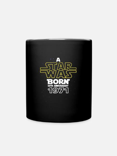 A Star was Born 1971 Geburtstagsgeschenk zum 50. - Tasse einfarbig - Schwarz