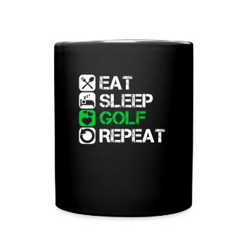 Golf golf golf golf ballon de golf - Mug uni - noir - Devant