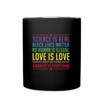 Pride Science is Reeal Black Lives Matter - Tasse einfarbig - Schwarz - Vorne