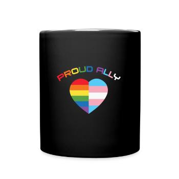 Pride Proud Ally - Full Colour Mug - black - Front