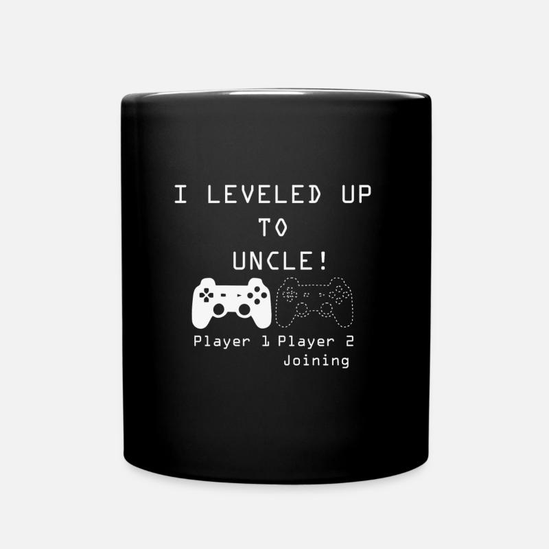 I Leveled up to Uncle - Tasse einfarbig - Schwarz