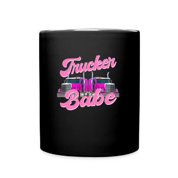 Trucker Babe Chauffeur de camion Chauffeur de camion Camion PS Baby - Mug uni - noir - Devant