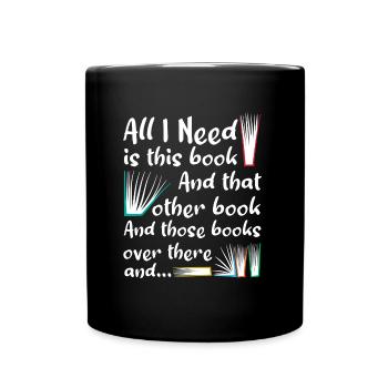 Reader loves books - Full Colour Mug - black - Front