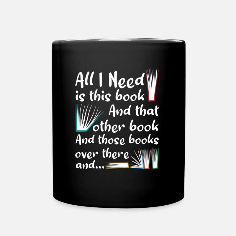 Leseratte liebt Bücher - Tasse einfarbig - Schwarz