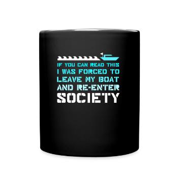 Boating ship captain boat - Full Colour Mug - black - Front