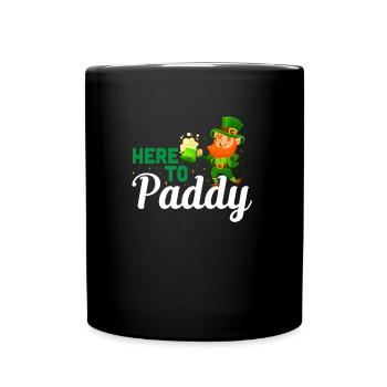 patricks day here to paddy - Mug uni - noir - Devant