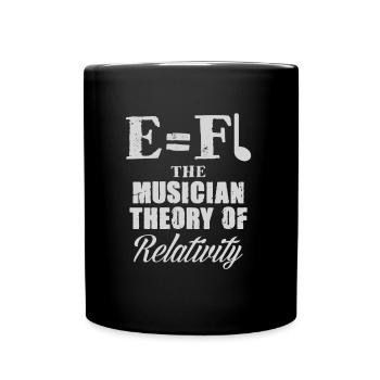 Funny Music Notes The Musicians Relativity - Full Colour Mug - black - Front