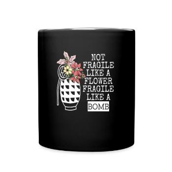 Funny Like a Bomb - Tasse einfarbig - Schwarz - Vorne