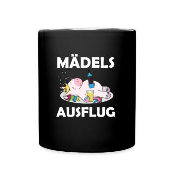 Mädels Ausflug Einhorn Gruppe für Frauen Gruppen - Tasse einfarbig - Schwarz - Vorne