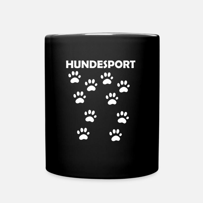 Hundesport Hunde Pfoten - Tasse einfarbig - Schwarz