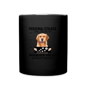 Dog Golden Retriever - Mug uni - noir - Devant