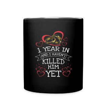 1e anniversaire 1 année Et Je Ne L’ai pas tué - Mug uni - noir - Devant