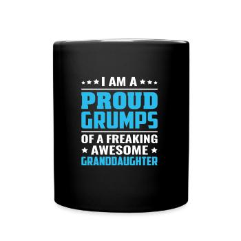 Grandpa proud grumps granddaughter - Full Colour Mug - black - Front