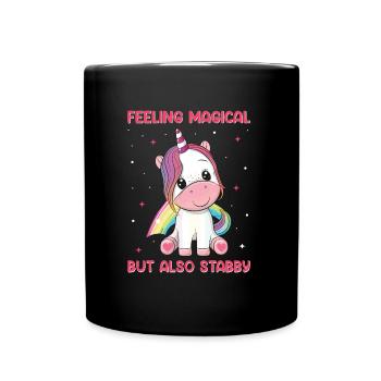 Unicorn - Full Colour Mug - black - Front