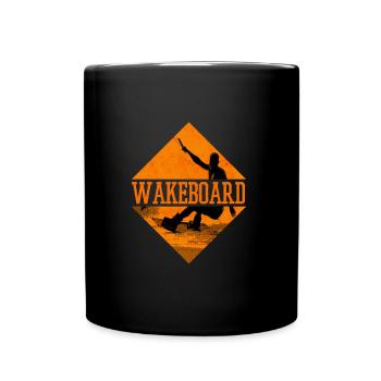 Wakeboard Wakeskate Wassersport Boot Wakeboarder - Tasse einfarbig - Schwarz - Vorne