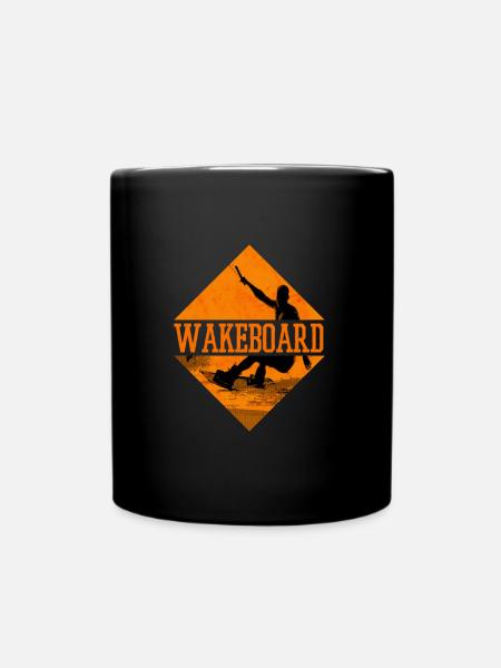 Wakeboard Wakeskate Wassersport Boot Wakeboarder - Tasse einfarbig - Schwarz