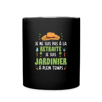 Jardinier Retraite Jardinage Cadeau Jardin - Tasse einfarbig - Schwarz - Vorne