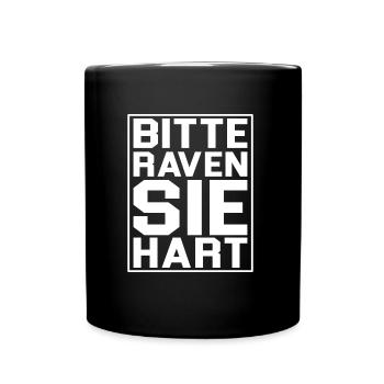 Rave Raver EDM Festival Spruch Lustig Techno Musik - Tasse einfarbig - Schwarz - Vorne