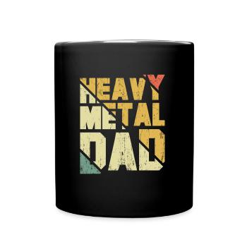 Heavy Metal Dad Vater Metal Fan Musik Rock Punk - Tasse einfarbig - Schwarz - Vorne