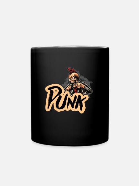 Punk punk punker punk-rock - Mug uni - noir