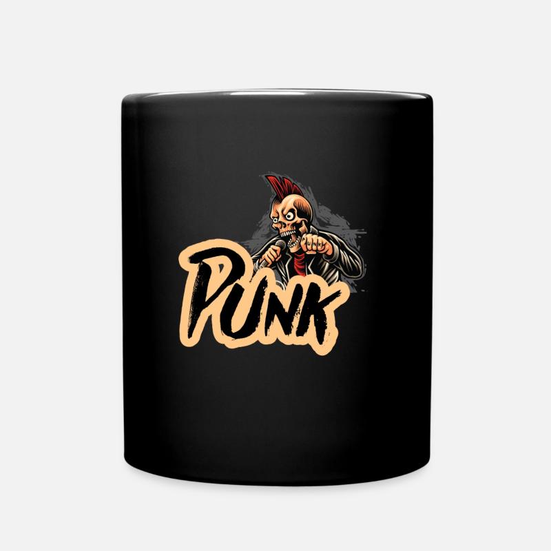 Punk punk punker punk-rock - Mug uni - noir