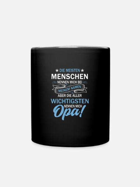 Opa Enkel 2021 Bester der Welt Outfit Spruch - Tasse einfarbig - Schwarz