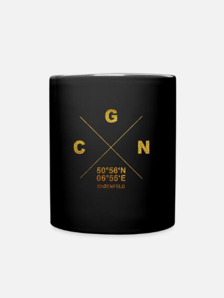 CGN Heimat Köln Ehrenfeld Veedel Koordinaten Kölle - Tasse einfarbig - Schwarz