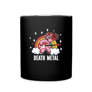 Death Metal Heavy Metal Rock Arc-en-ciel Licorne - Mug uni - noir - Devant