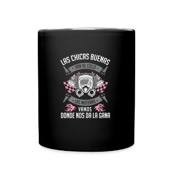 Chica Motera Motociclista Regalo Motorista Mujeres - Full Colour Mug - black - Front